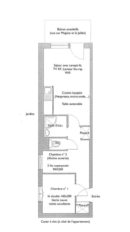 Megeve - Appartement 2 Chambres - Proche Centre Et Pistes - Fibre - Parking Luaran gambar